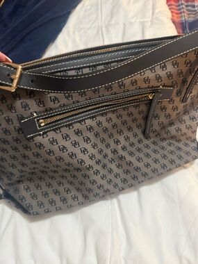 Dooney & Bourke Monogram Canvas Tote — Brown/Black
